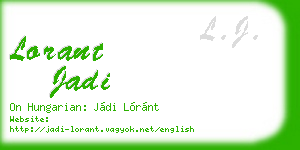 lorant jadi business card
